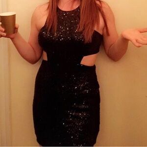 Express black cut out dress - great condition!